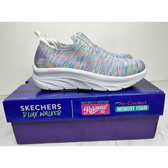 Skechers Shoes - Skechers D'Lux Walker Vegan Rainbow Sky Slip On Sneaker Size 8.5 NWT